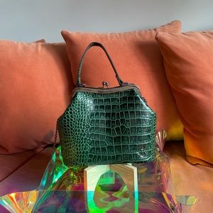 Patricia Nash Dark Green Leather Purse